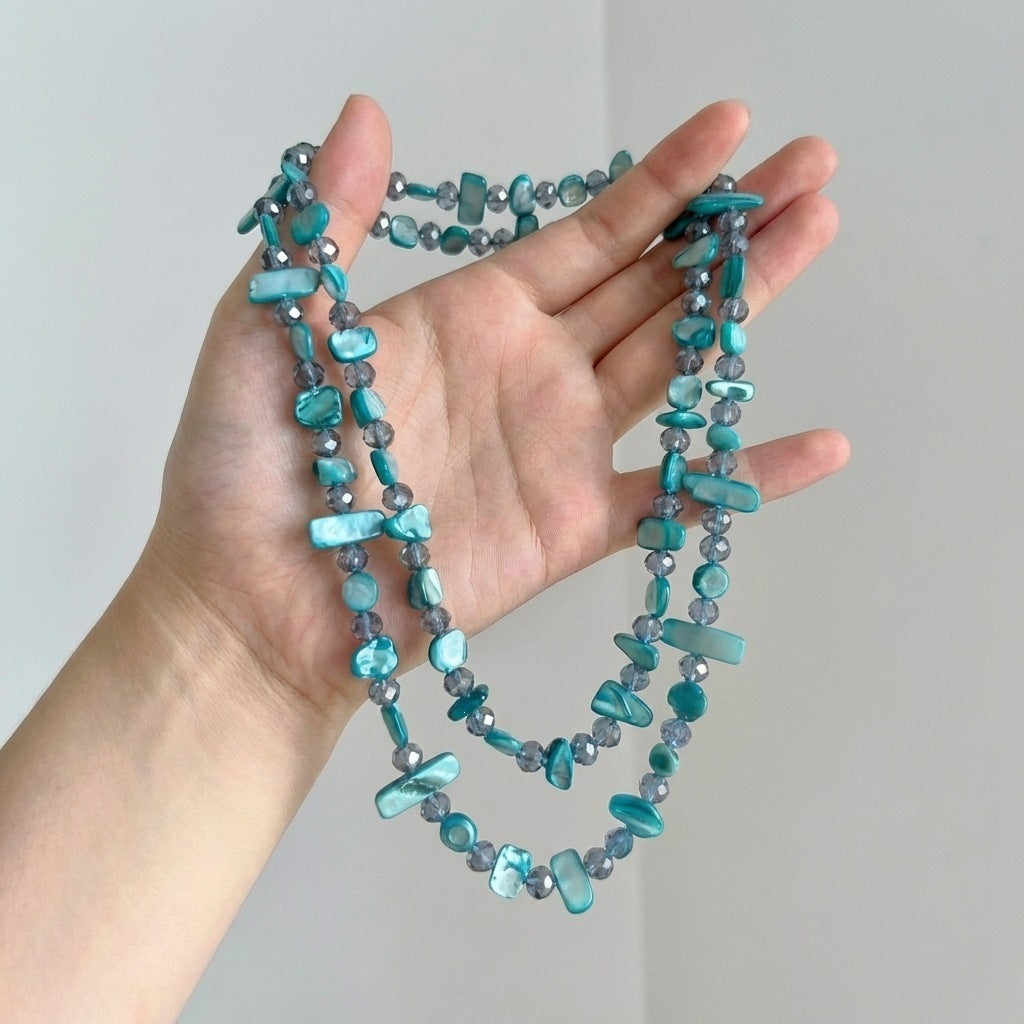 Women's Beaded Personal Bohemian Ethnic Style Fashion Sweater Necklace