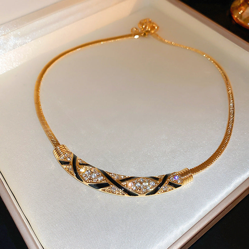 Women's Dripping Oval Tassel Exaggerated Personalized Sweater Chain Jewelry Set