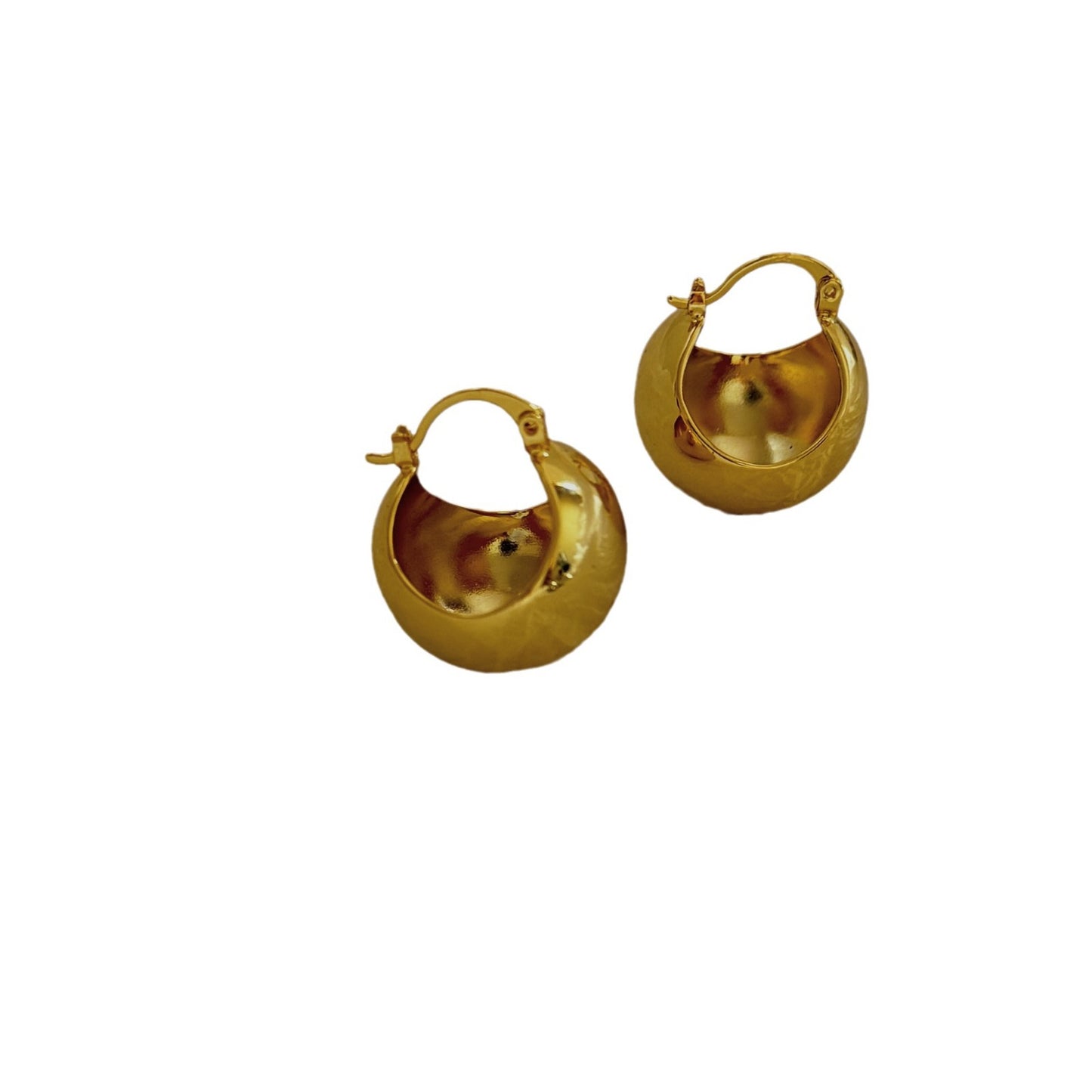 Women's Glossy Surface High-grade Ball Ear Clip Light Earrings