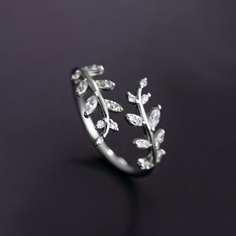 Women's Opening Fresh Temperament Branch Buds Index Ring
