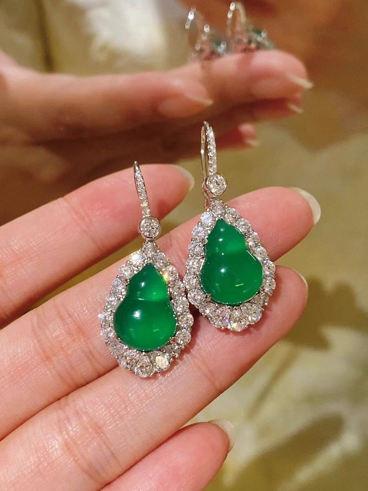 Sier Plated Diamond Luxury Elegance Retro Chinese Earrings