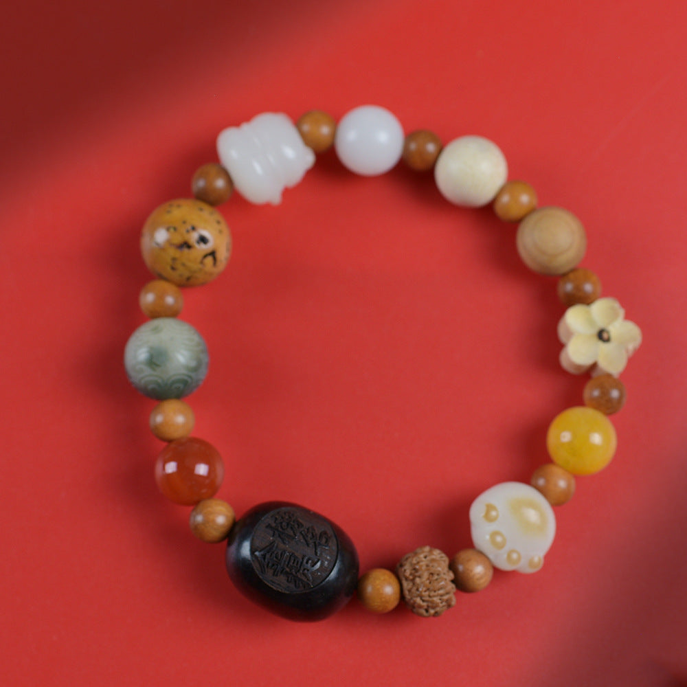 Seed Bodhi Female Eighteen Prayer Beads Charm Bracelet