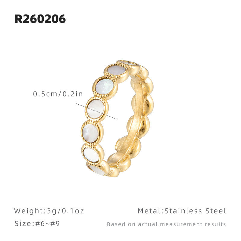 Women's Trendy Light Luxury High-grade Twin Index Finger Titanium Steel Ring