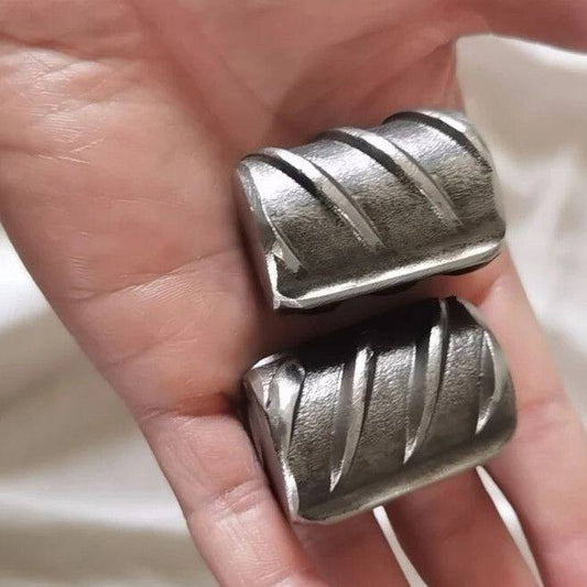 Threaded Steel Hand Pieces Iron Walnut Crafts Handmade Plate Twist Bracelet