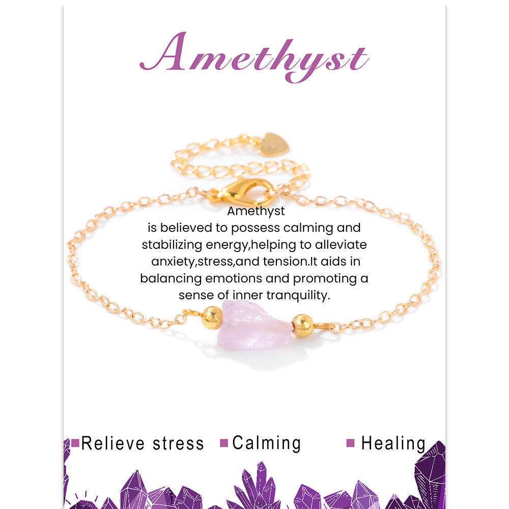 Natural Irregular Rough Stone Beads Chain Bridesmaid Proposal Bracelet