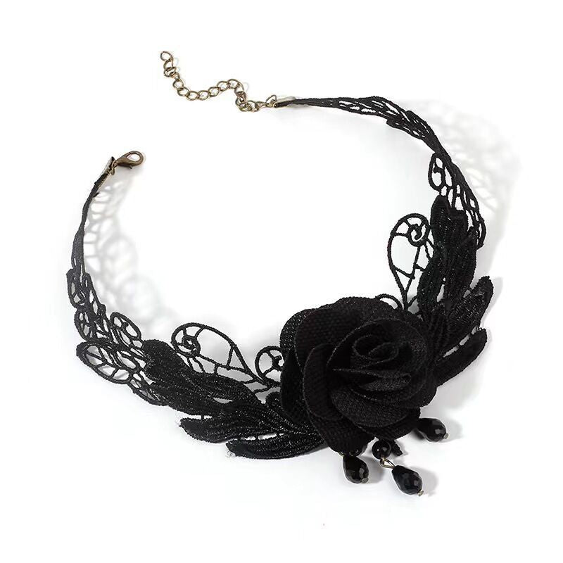 Cross Lace Lolita Ornament Dark Retro Niche Clavicle Necklaces