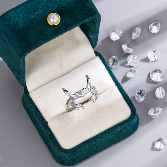 Profile Retro Cow Open Style Trendy Carved Rings