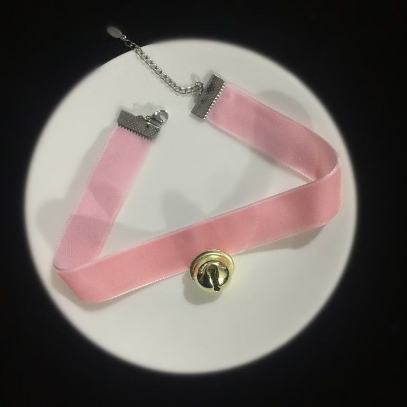 Desire Bell Neck Hand Holding Rope Veet Temperament Clavicle Chain Rings