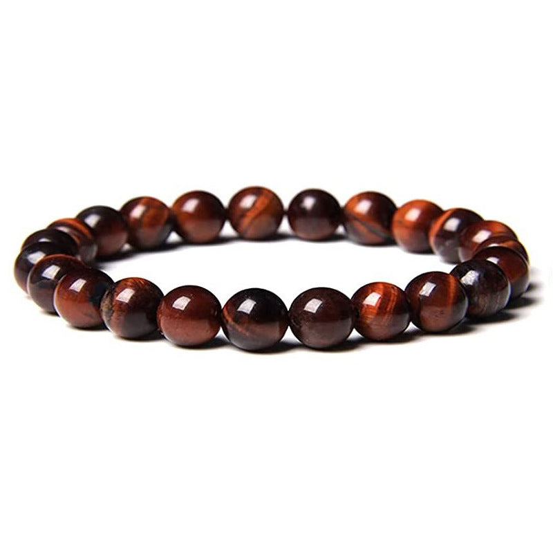 White-barked Pine Volcanic Stone Handmade Beaded Bracelet