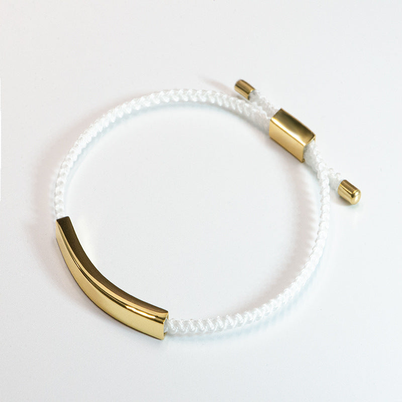 Steel Engraved Hollow Tube Couple Adjustable Inspirational Bracelets