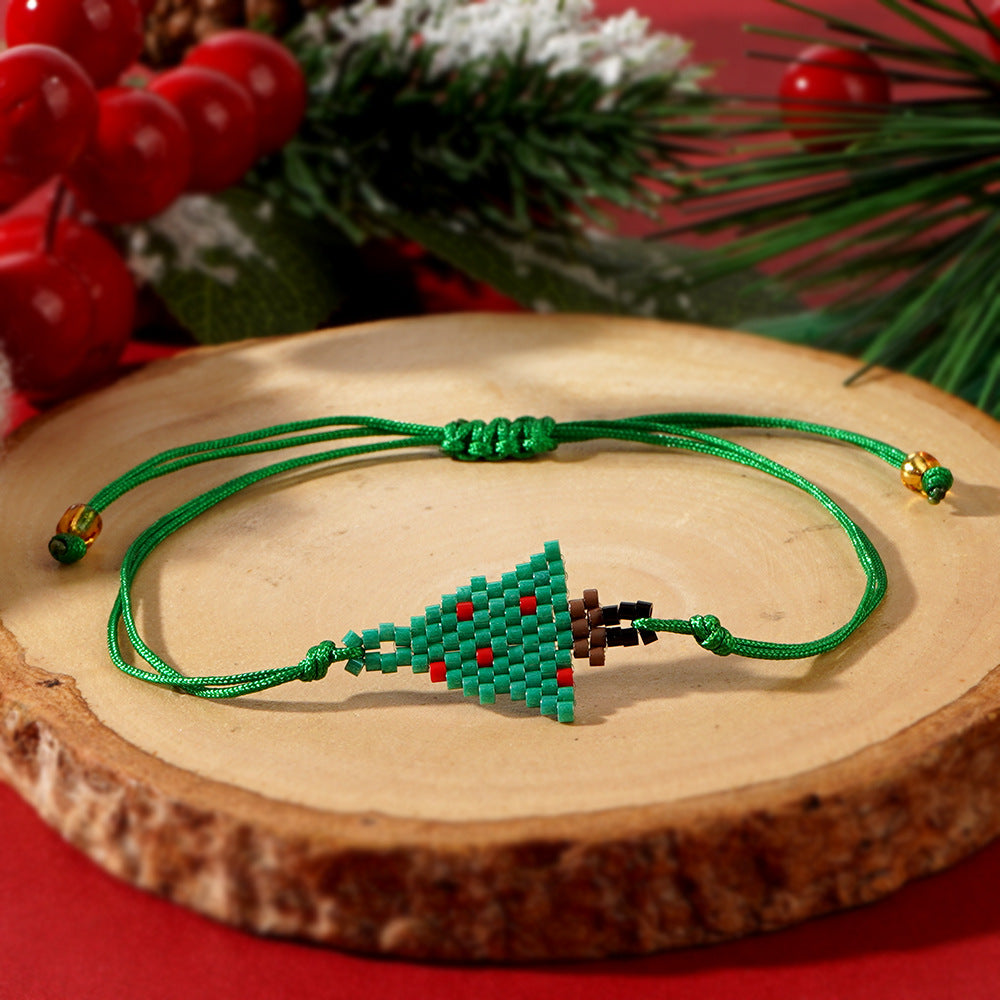 Strand Woven Santa Claus Lucky Bag Tree Bracelets