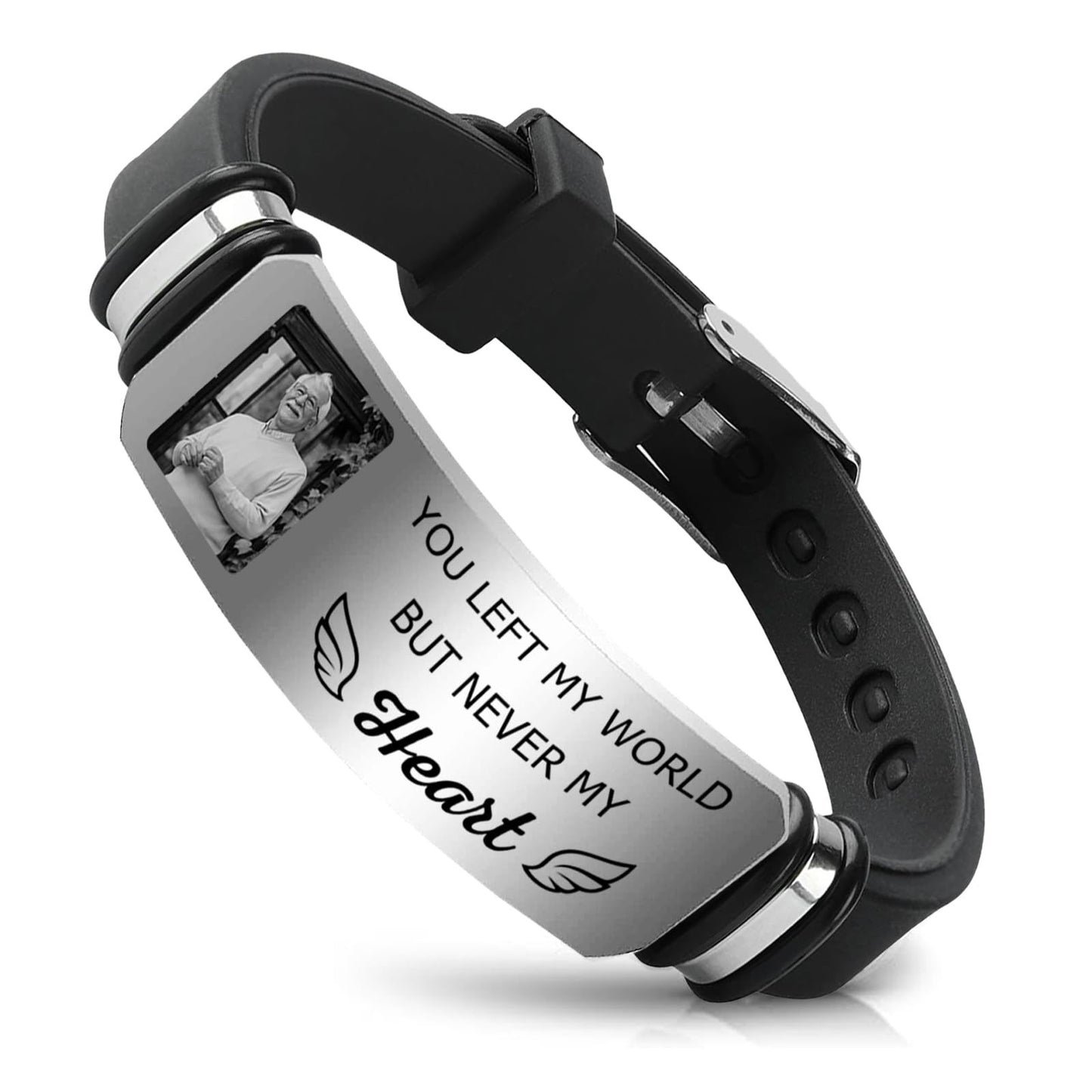 Steel Elbow Color Printing Incentive Gift Adjustable Silicone Strap Lettering Bracelet