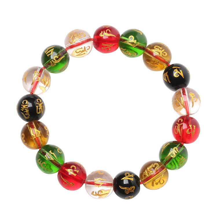 Colorful Six Words Motto Five Elements Stall Bracelets