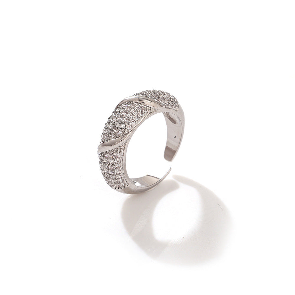 Diamond Open Light Luxury Minority Design Ring