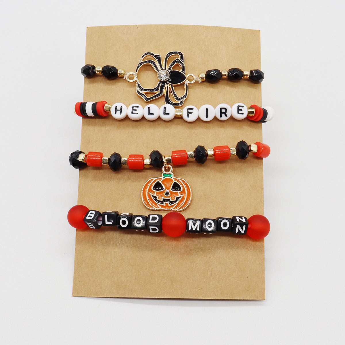 Black Red Orange Suit Spider Pumpkin Bracelets