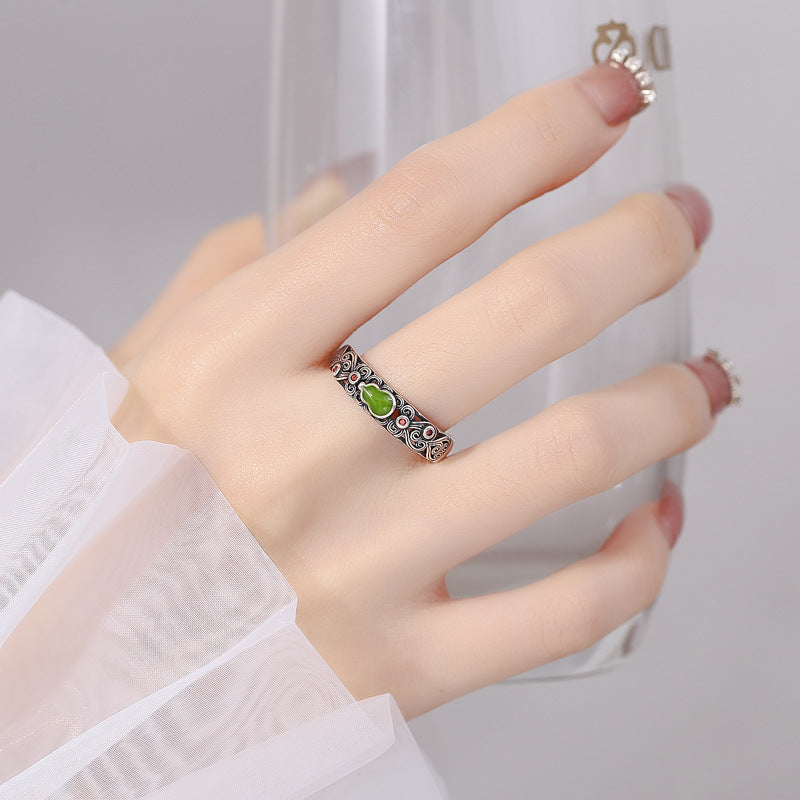 Women's Fu Lu Gourd Simple Pattern Hollow Ring