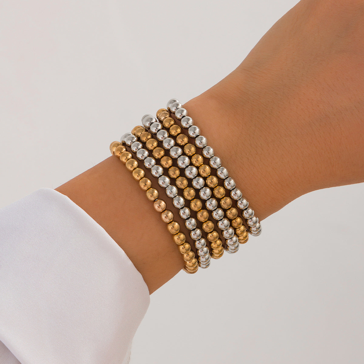 French Beaded Love Simple Imitation Pearl Bracelets