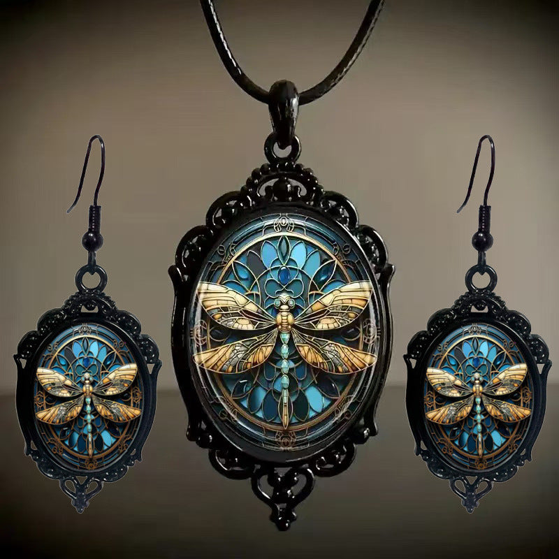 Fashion Elegant Glass Suite Romantic Gift Jewelry Set