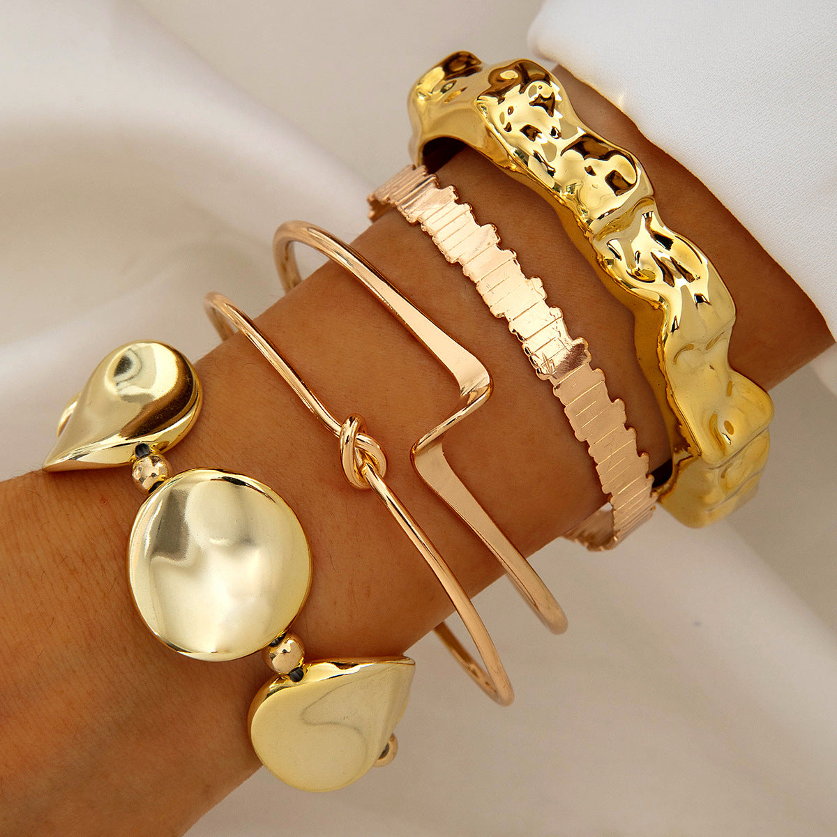 Popular Durable Line Geometric Exaggerated Open-ended Bracelets