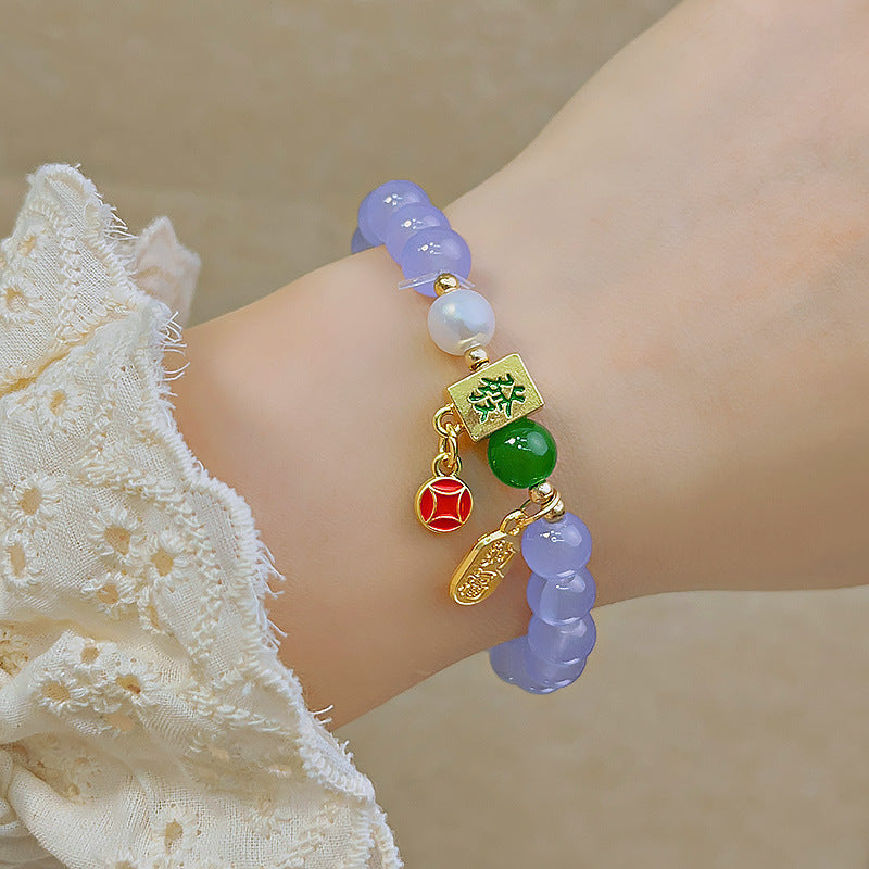 Glass Beaded Female Sweet Lily Gift Bracelets