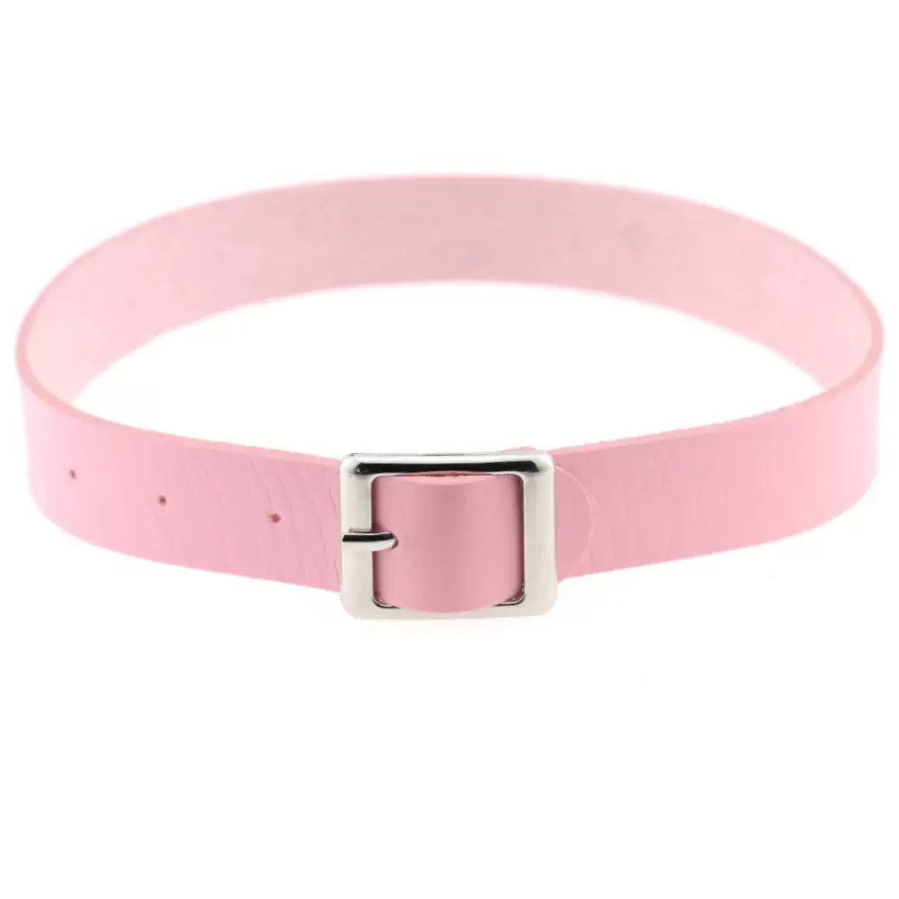 Punk Simple Leather Rock Trend Female Collar