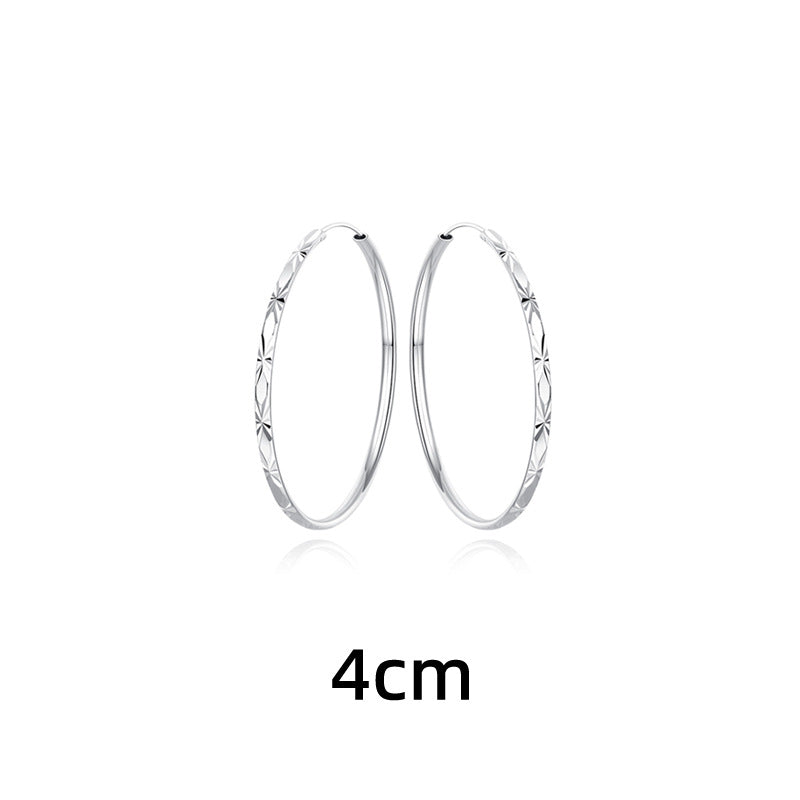 Fashion Diamond Pattern Carven Design Ear Live Earrings