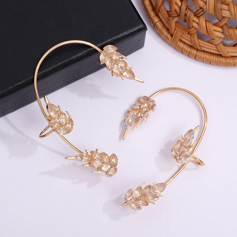 Ear Graceful Fashionable Micro Inlaid Zircon Female Without Piercing Stud Earrings