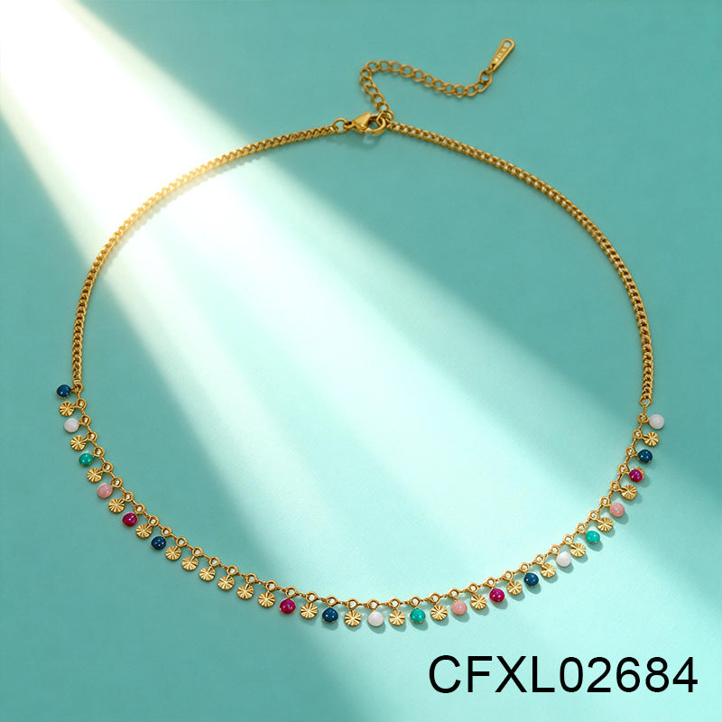 Women's Light Luxury High-grade Titanium Steel Simple Geometric Necklace