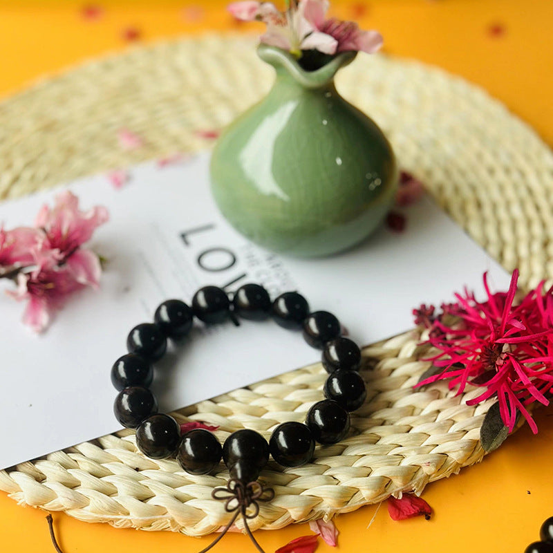Ebony Beads African Purple Sandalwood Wooden Rosewood Crafts Buddha Bracelets