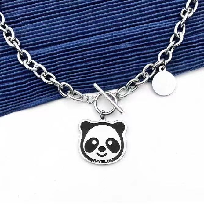 Children's Square Plate Female Trendy Cool Handsome Male Unique Necklaces