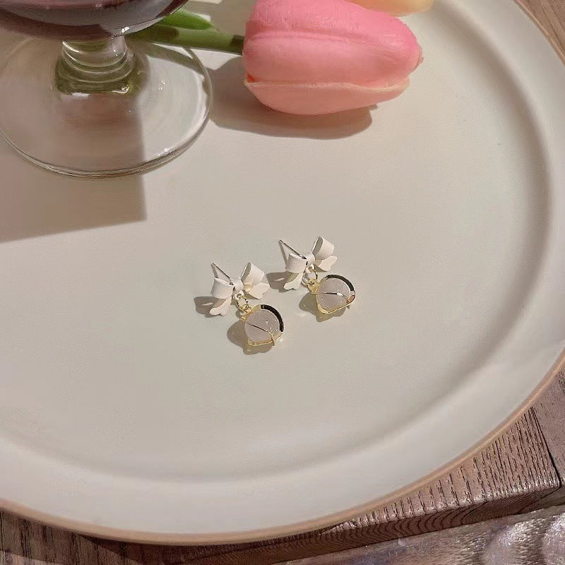 Women's Needle Light Luxury Simplicity Bow For Opal High-grade Rings