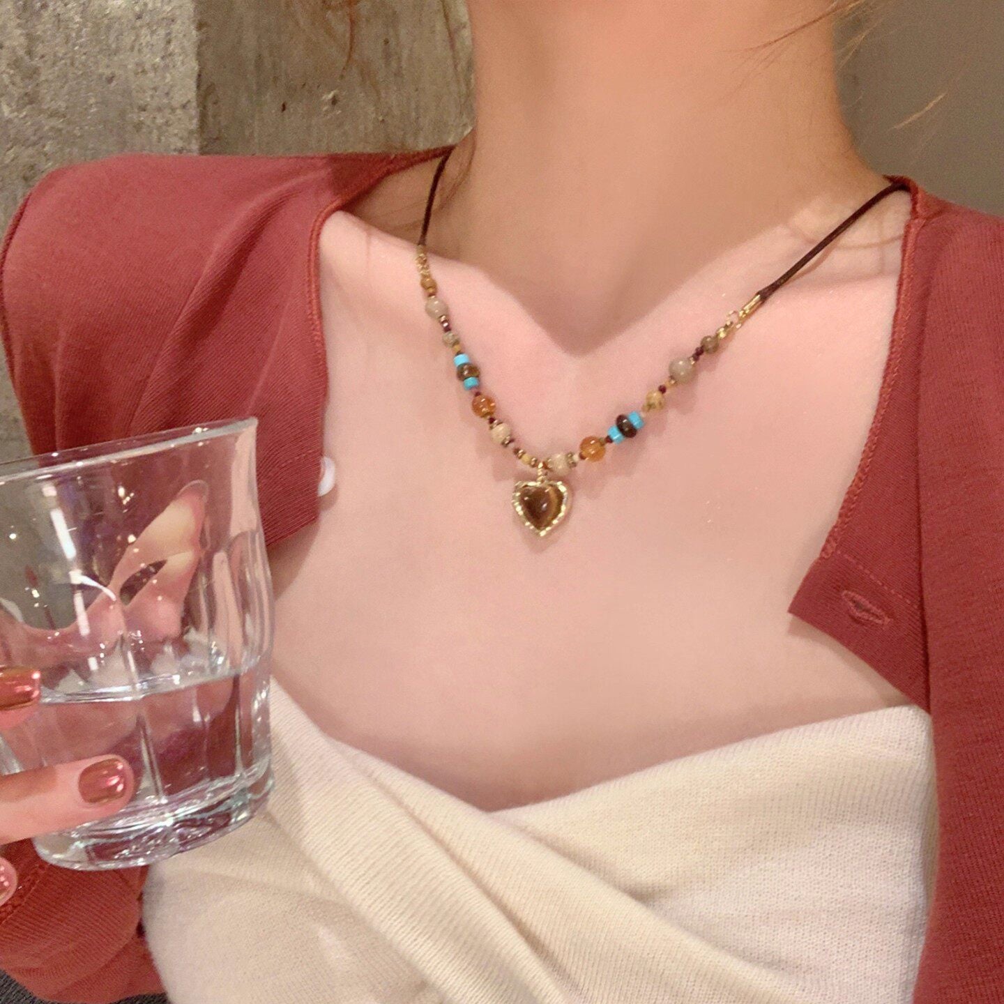 Women's Wind Clavicle Chain Design Love High-grade Necklace