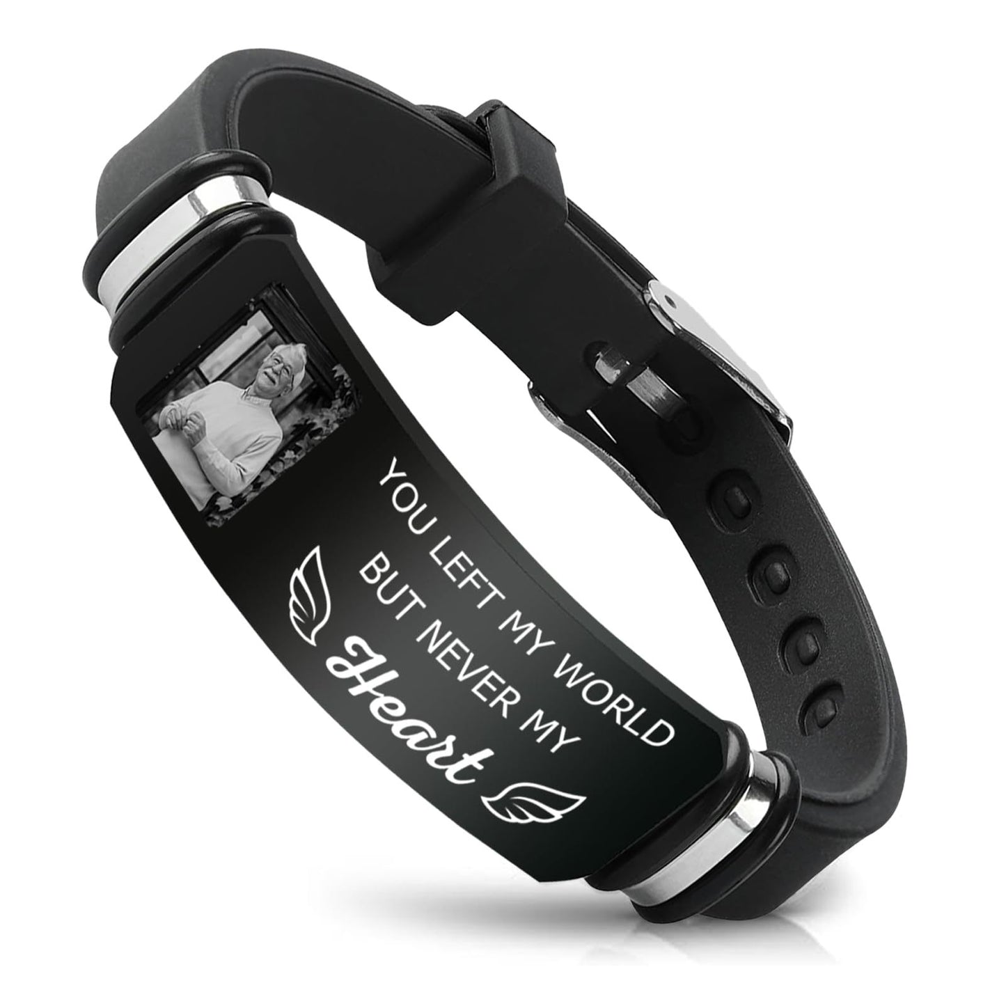 Steel Elbow Color Printing Incentive Gift Adjustable Silicone Strap Lettering Bracelet