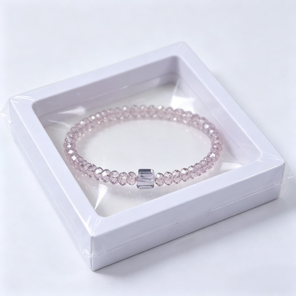 Women's Korean Elegant Couple Crystal Beaded Elastic Bracelet