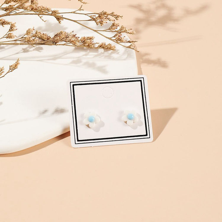 Ceramic Ear Five-leaf Flower Live Broadcast Rings