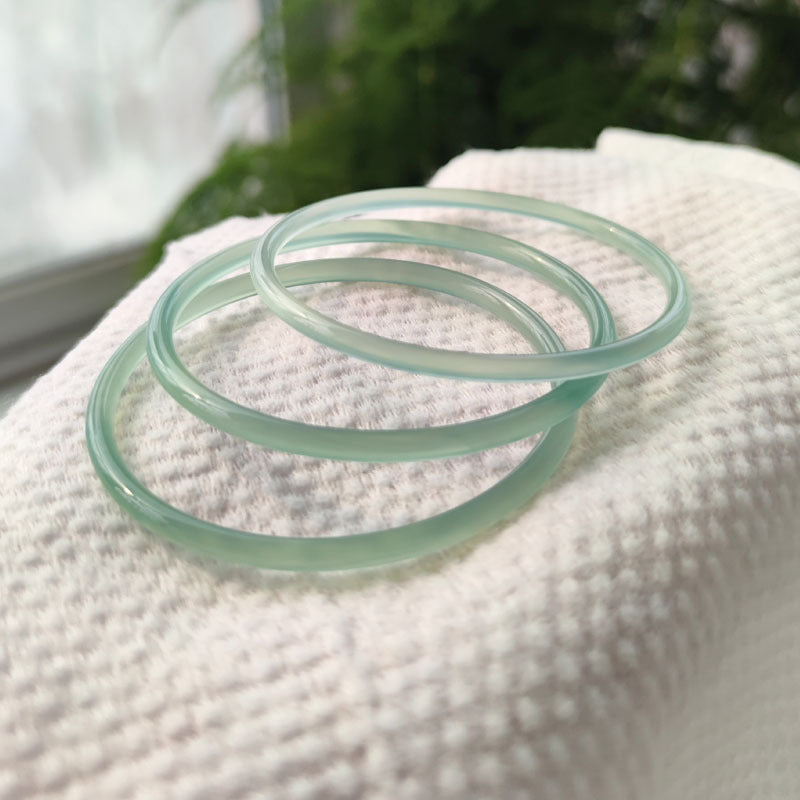 Veet Fine Chalcedony Transparent Little Finger Rings