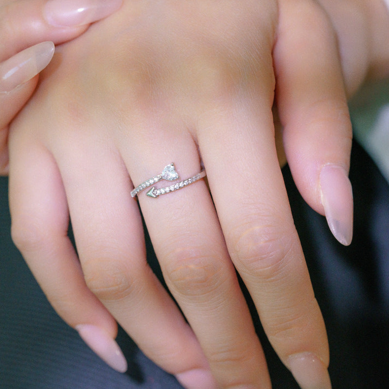 Heart-piercing Couple Special Interest Light Luxury Advanced Ring