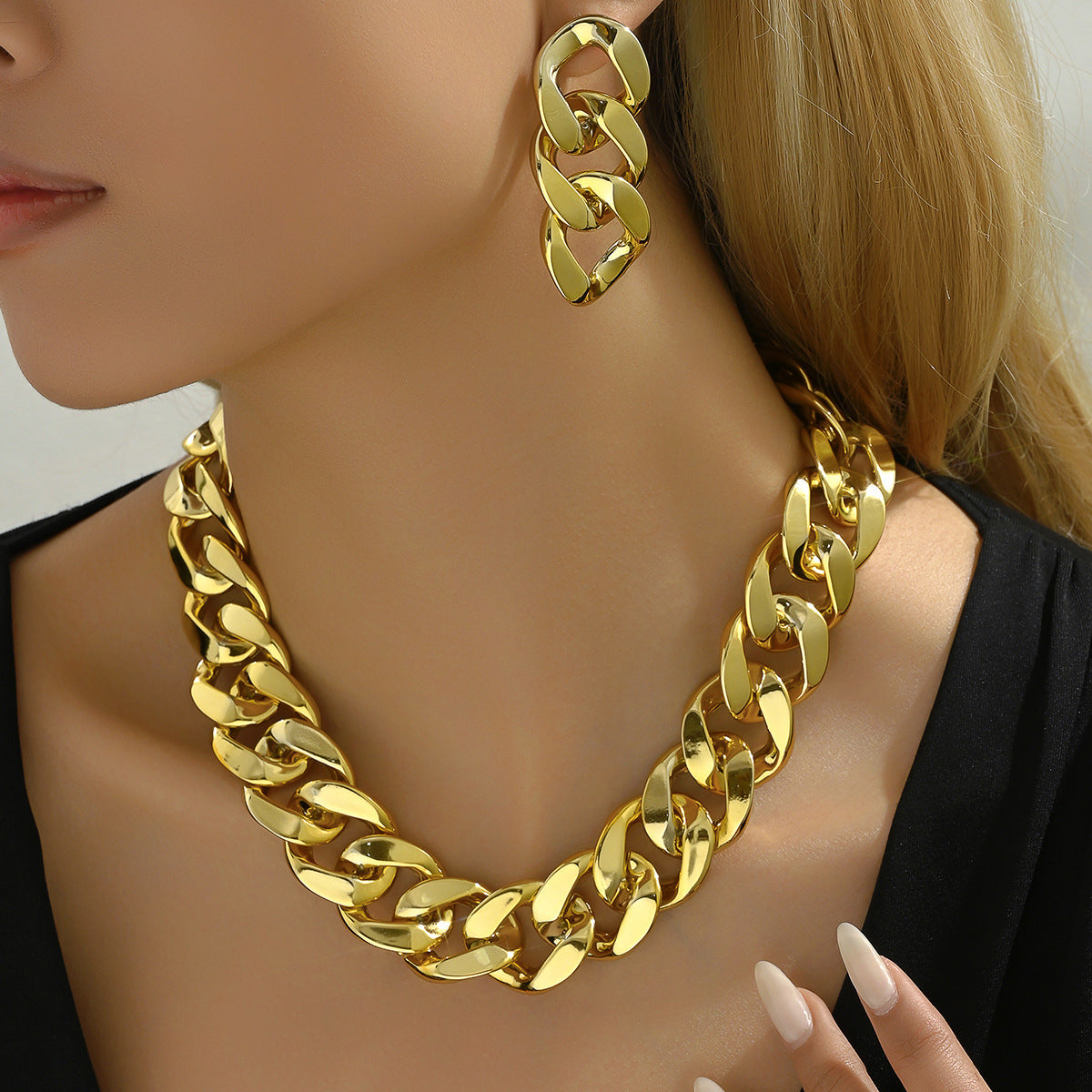 Fashion Stitching Acrylic Chain Leopard Print Personality Bracelets