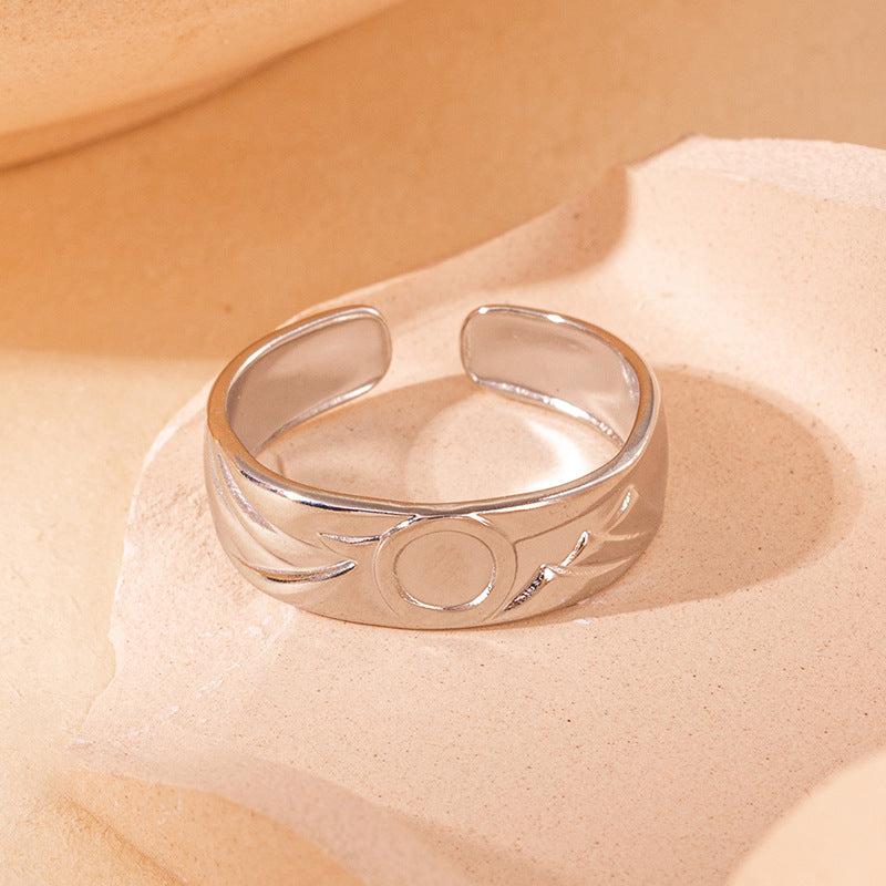 Steel Fashion Snake Simple Little Finger Rings