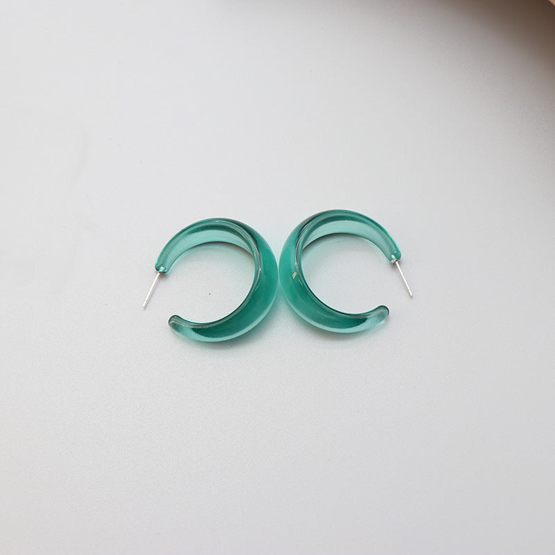 Women's Design Transparent Acrylic Ear Clip Cold Style Earrings