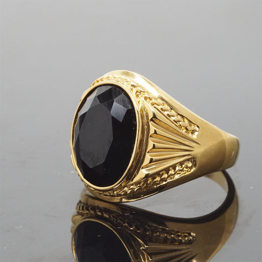 Women's & Men's Trendy Titanium Steel Inlaid Graceful Fashionable Rings