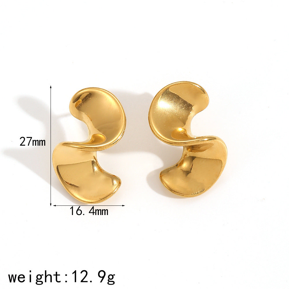 Female Niche Design Cold Wind S-shaped Rings