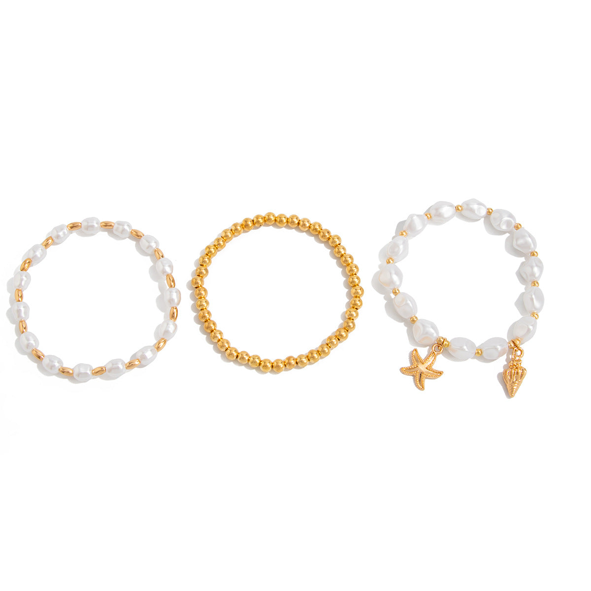 Imitation Pearl Beads Stringed Personality Acrylic Bracelets