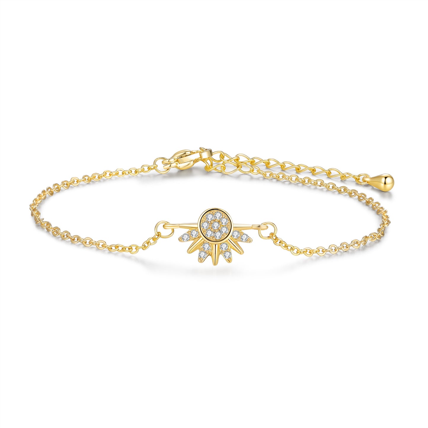 Moon Sun Inlaid Zirconium Couple Popular Fashion Bracelets