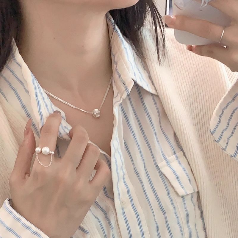 Square Beads Snake Bone Niche High-grade Necklaces