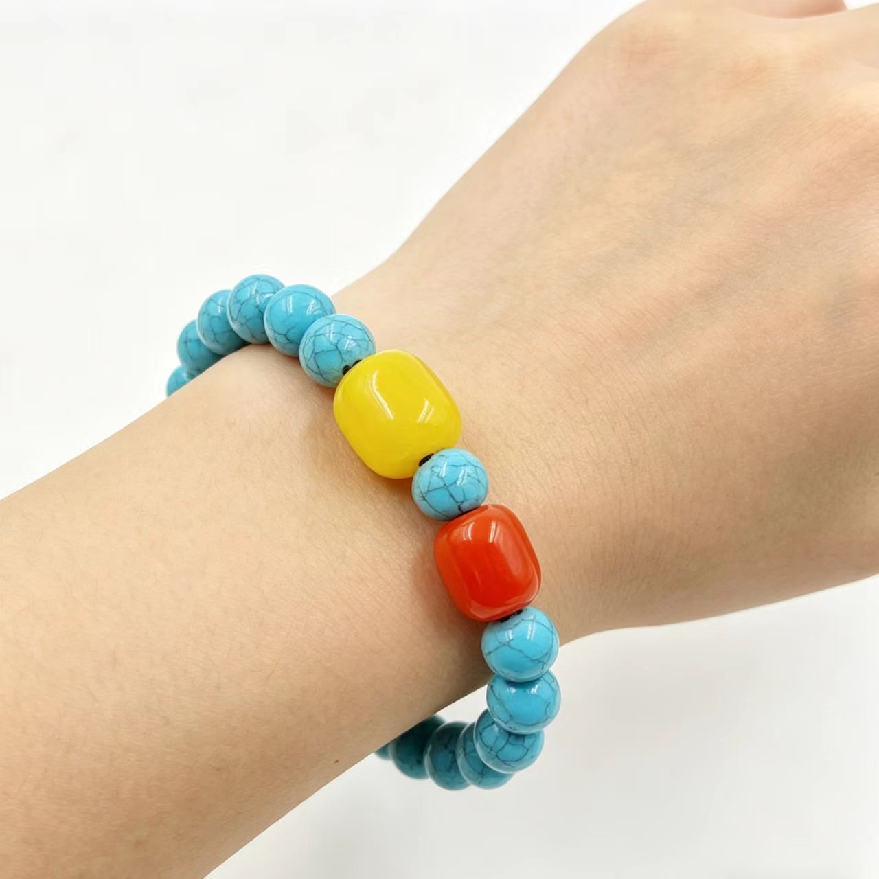 Beads Lucky Green Pine Star Moon Collectable Live Bracelet