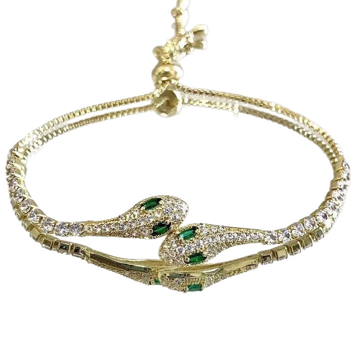 Zircon Snake-shaped Flower Light Luxury High-grade Bracelets