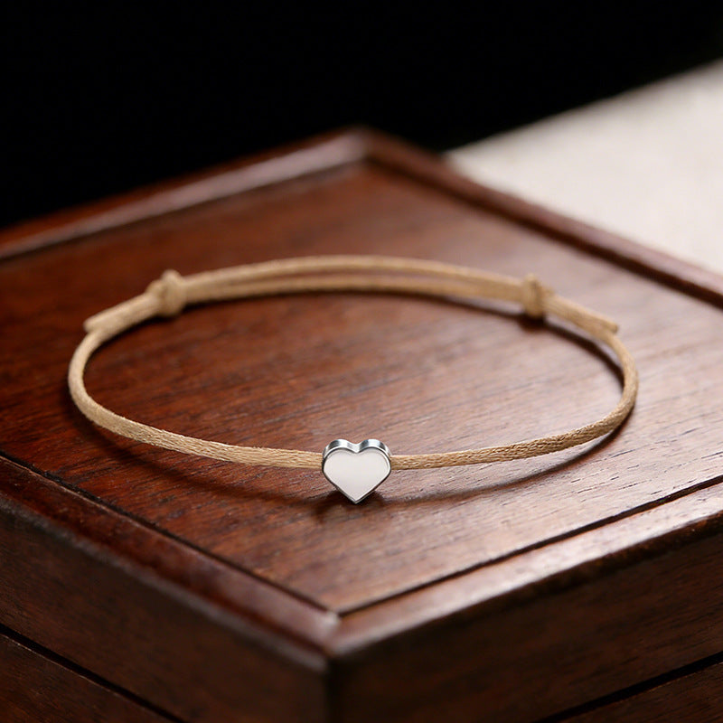 Adjustable Lucky Love Heart Shape Ten Colors Bracelet
