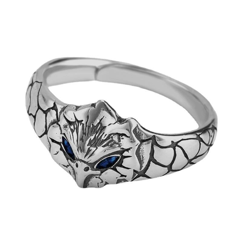 Men's Born Thai Sier Trendy Retro Niche Boys Personality Opening Index Rings