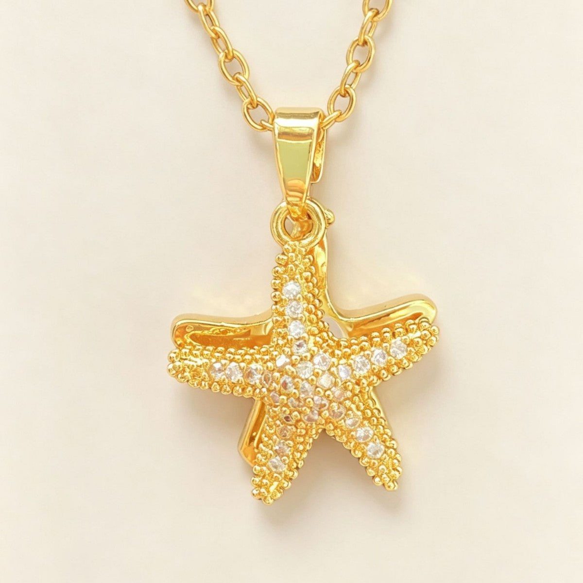 Copper Wind Starfish Niche Design Titanium Steel Pendants